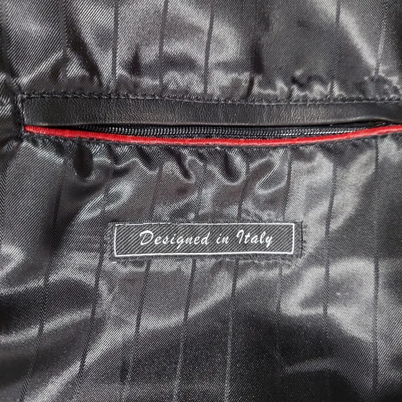 Marcello Sport Mens Black Lambskin Long Sleeve Full Zip Jacket Size XXL - Picture 12 of 14